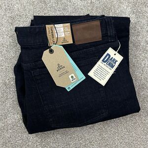 Prana Hillgard Slim Jean Blue Dark Wash Men's 42x30 Stretch Denim NEW MSRP $120‎